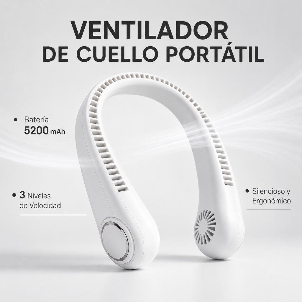 Ventilador de Cuello Silencioso 360°